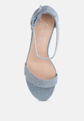 Womens Ozula Denim Kitten Heel Sandals