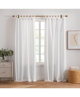 Matine Solid Tab Top Indoor/Outdoor Window Curtain