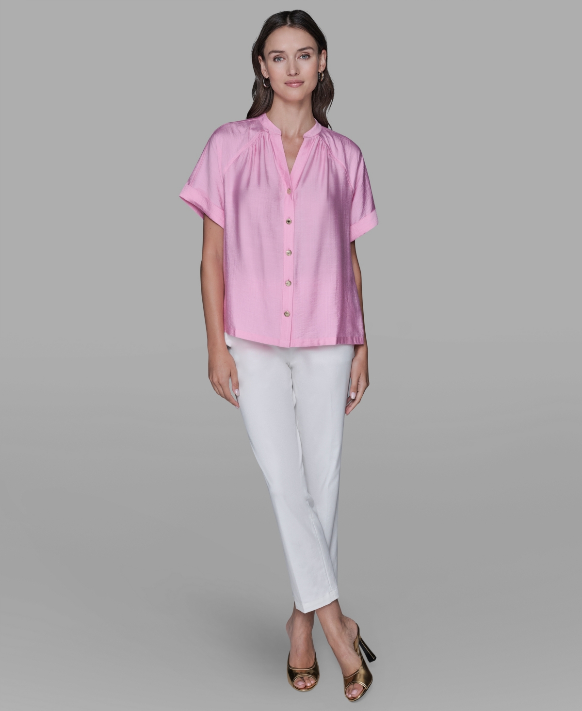 Karl Lagerfeld Paris Women's Drop Shoulder Top