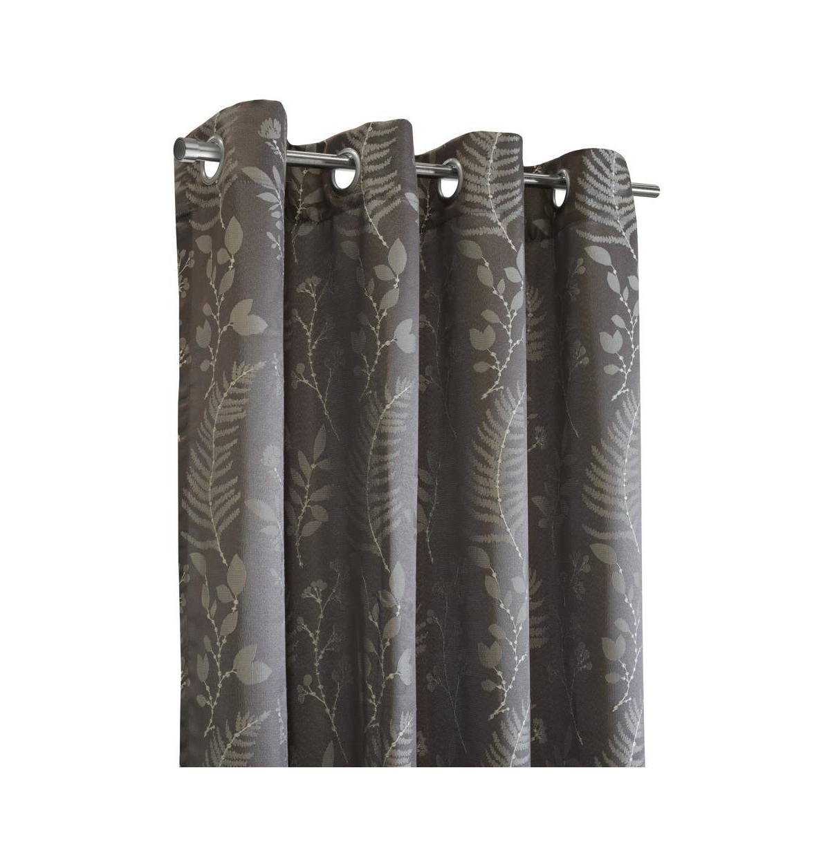 Habitat Botanical Inspired Jacquard Pattern Light Filtering Grommet Curtain Panel 52" x 108" Multicolor