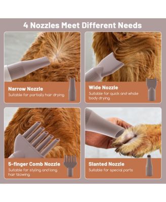 Dog Dryer Pet Hair Blower w/Negative Ion Function LED Screen Temperature Control