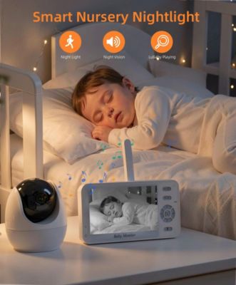 1080P Dual-Mode Baby Monitor with Two-Way Talk, Auto Tracking, Night Vision & Cry Alert