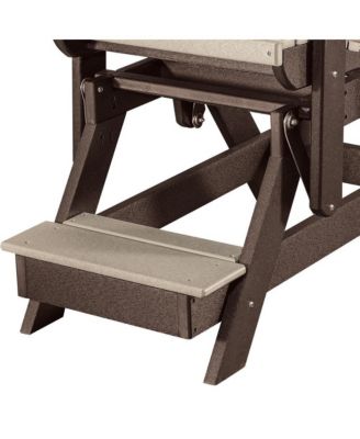 Fan Back Balcony Glider Made in the USA- Weatherwood, Tudor Brown