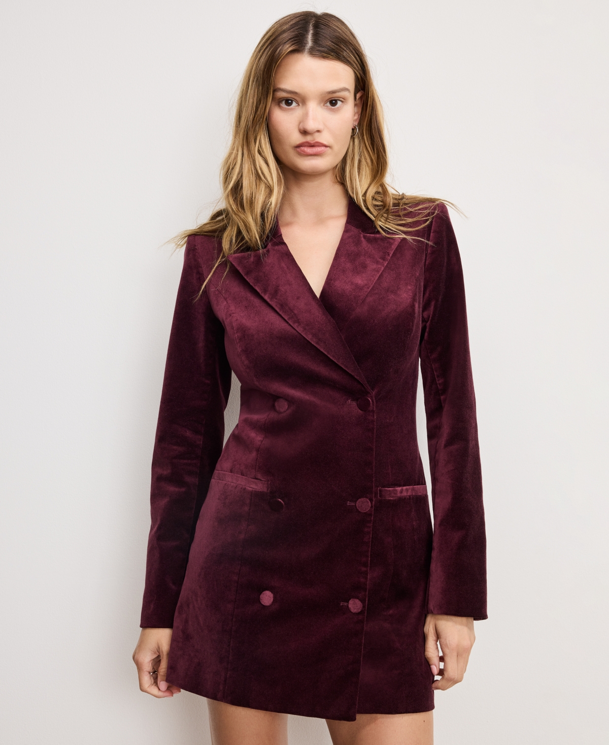 Good American Women's Velvet Executive Dress, Regular and Plus