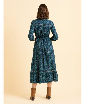 Women's Skye 3/4 Sleeve Shirt Midi Dress