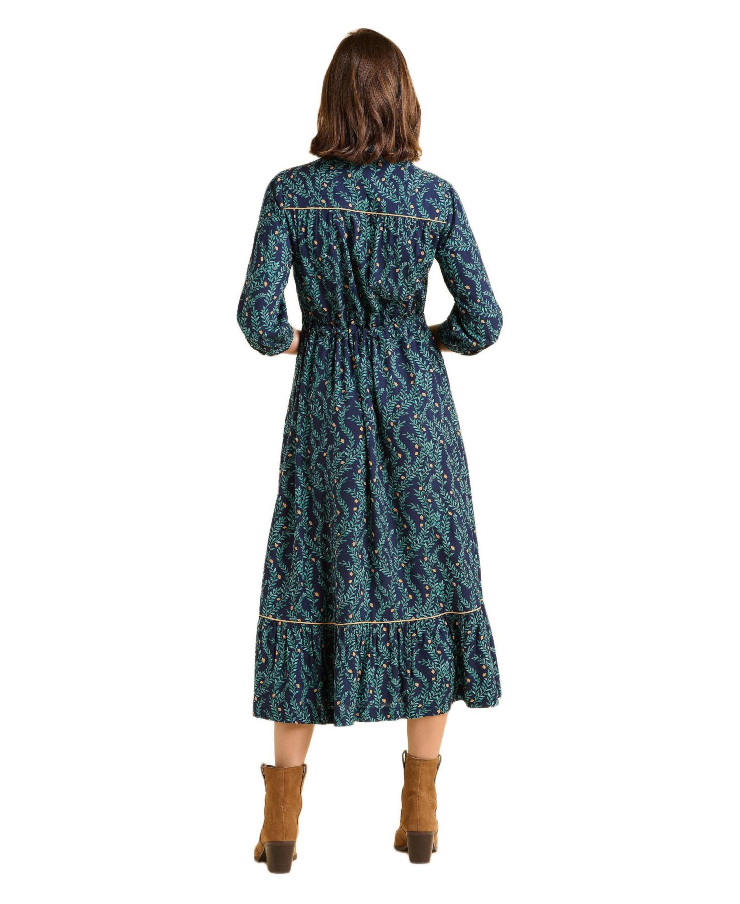 Women's Skye 3/4 Sleeve Shirt Midi Dress