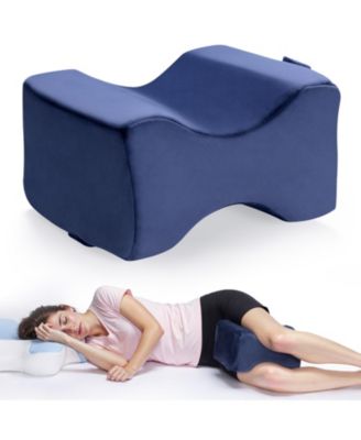 Memory Foam Knee Pillow for Side Sleepers Ergonomic Leg, Hip & Spine Support Cushion with Washable Cover