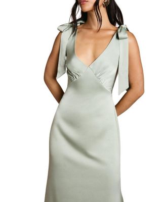 Women's Satin Back Maxi Bridesmaid Dress
