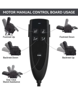 Dual Motor Heat Massage Infinite Position Up to 350 LBS Electric Power Lift Recliners with Power-Remote, Medium-firm and Heavy Duty, Red