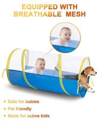 3-in-1 Kids Play Tent, Tunnel & Ball Pit Set – Pop Up Target Game Toy