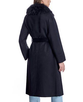 Women's Fur-Trimmed Cashmere Coat