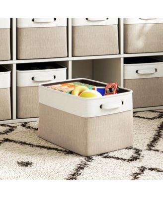 4-Pack Storage Bins, Foldable Storage Baskets with Handles, Sturdy Organizer Bins