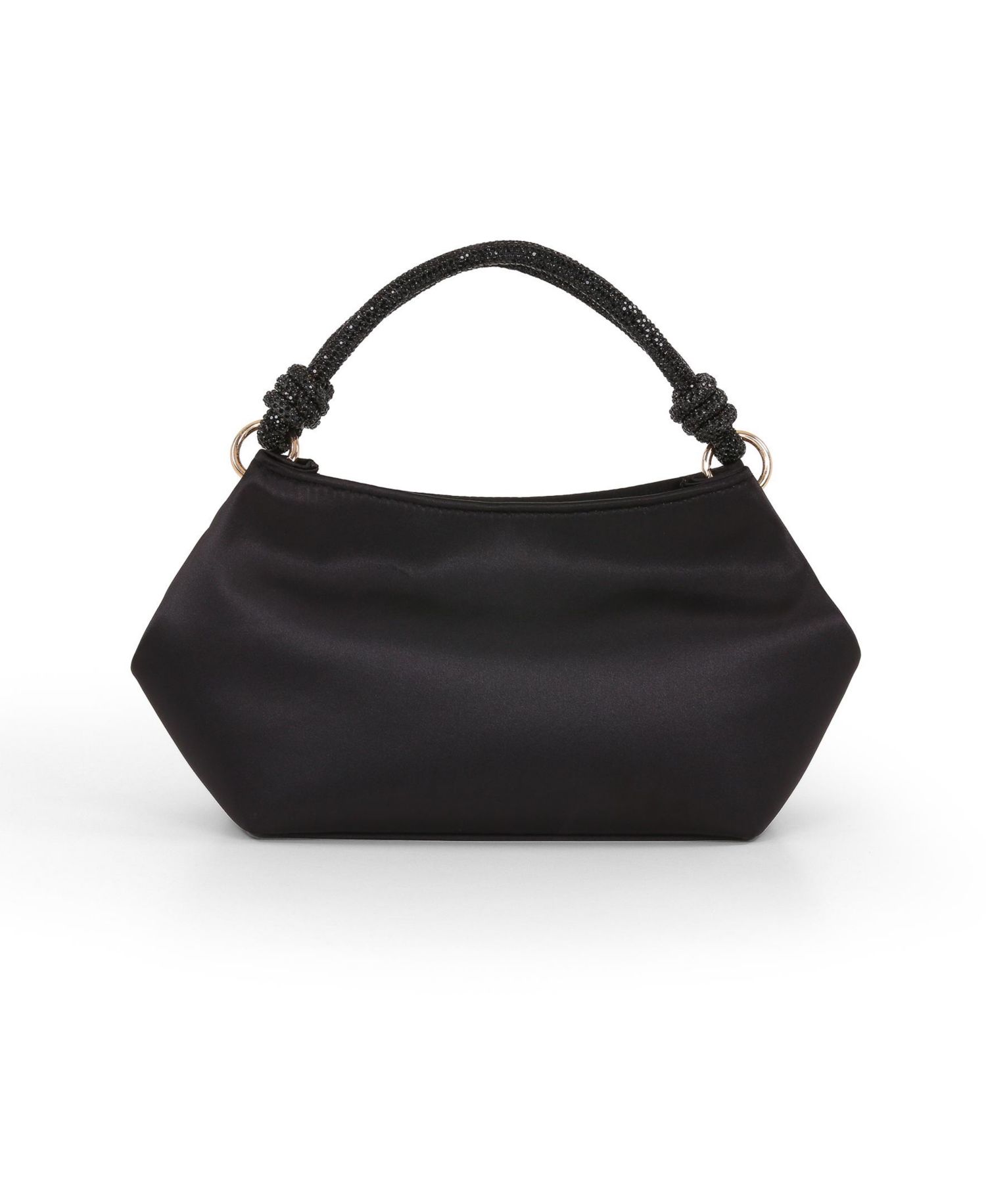 Noelle Crystal Handle Satin Pouch
