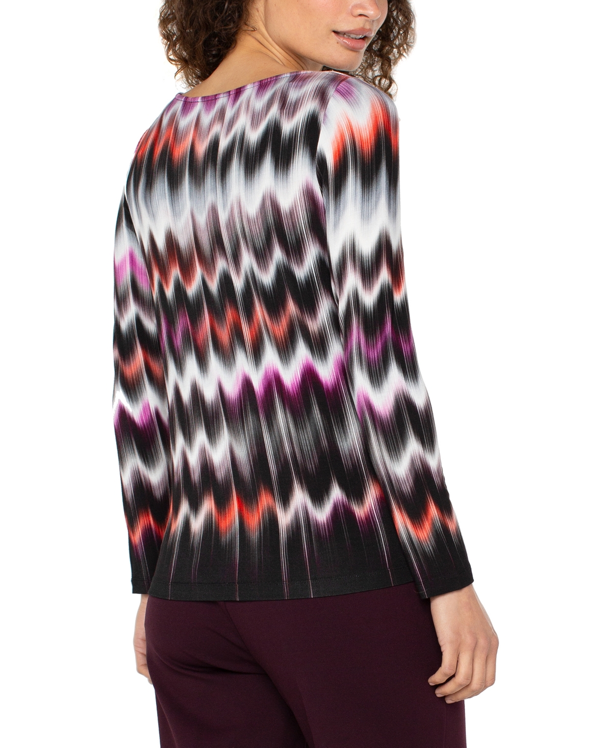 Liverpool Los Angeles Women's Long-Sleeve Boat Neck Knit Top