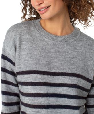Women's Long Sleeve Crew Neck Dropped Shoulder Sweater
