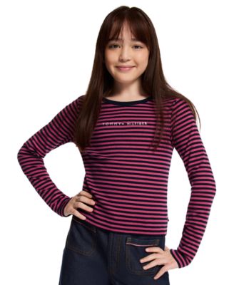 Girls 7-16 Feeder Stripe Rib Long-Sleeve T-Shirt