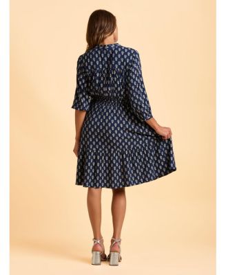 Women's Alpine 3/4 Sleeve Drawstring Waist Dress