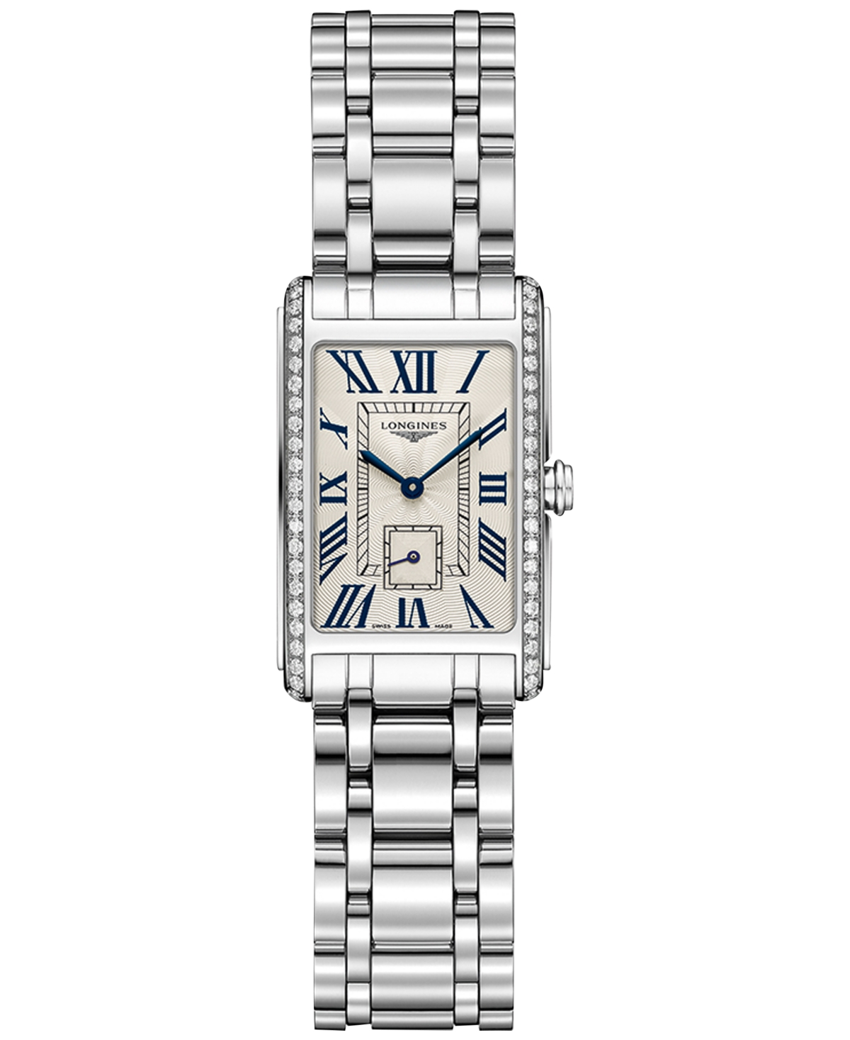 Longines Women's Swiss Automatic Dolcevita Diamond (1/2 Ct. T.w.) Stainless Steel Bracelet Watch 23x37mm In No Color