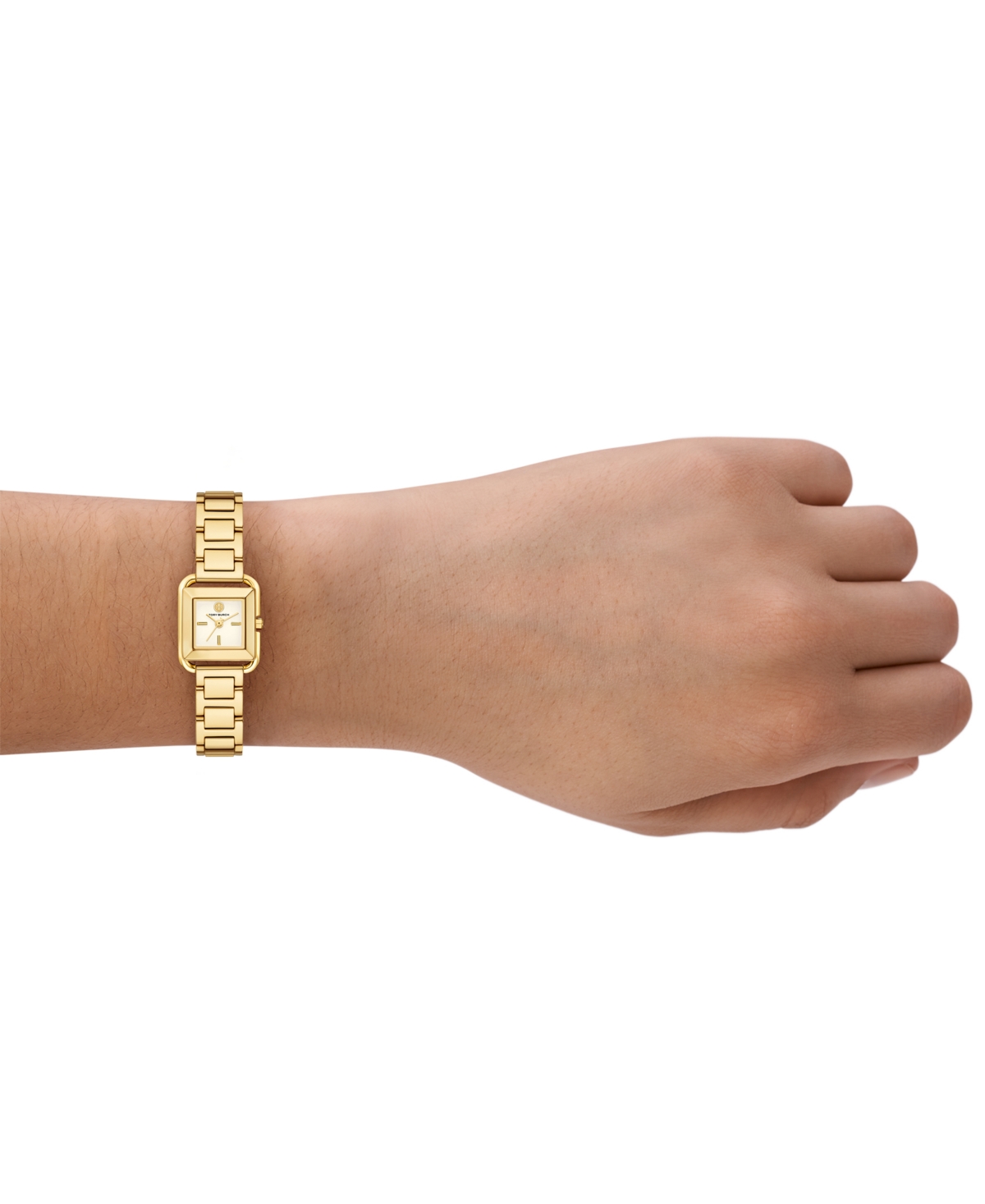 Tory Burch Women's The Kira Square Small Gift Set Quartz Three-hand Gold Stainless Steel, 19mm In Gold