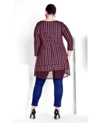 Women's Tops & Tees Foil Print Tunic