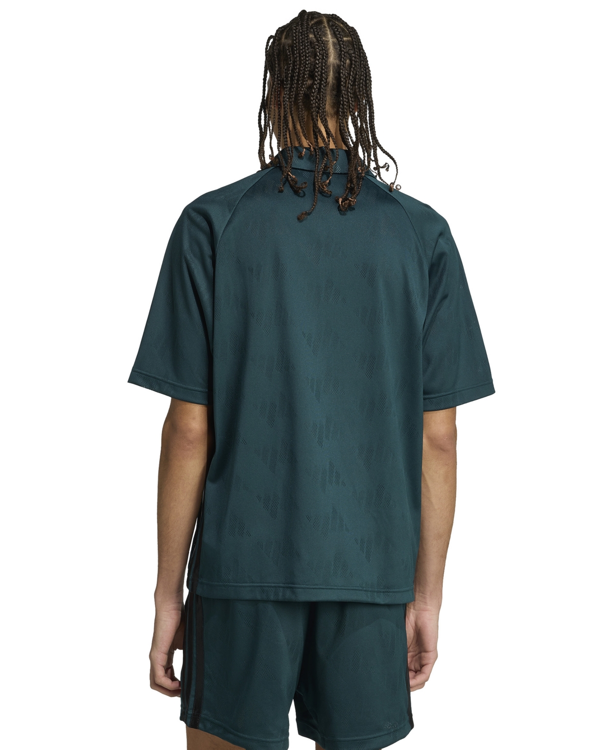 adidas Men's Stadium 3-Stripes Jacquard Short-Sleeve Polo Shirt