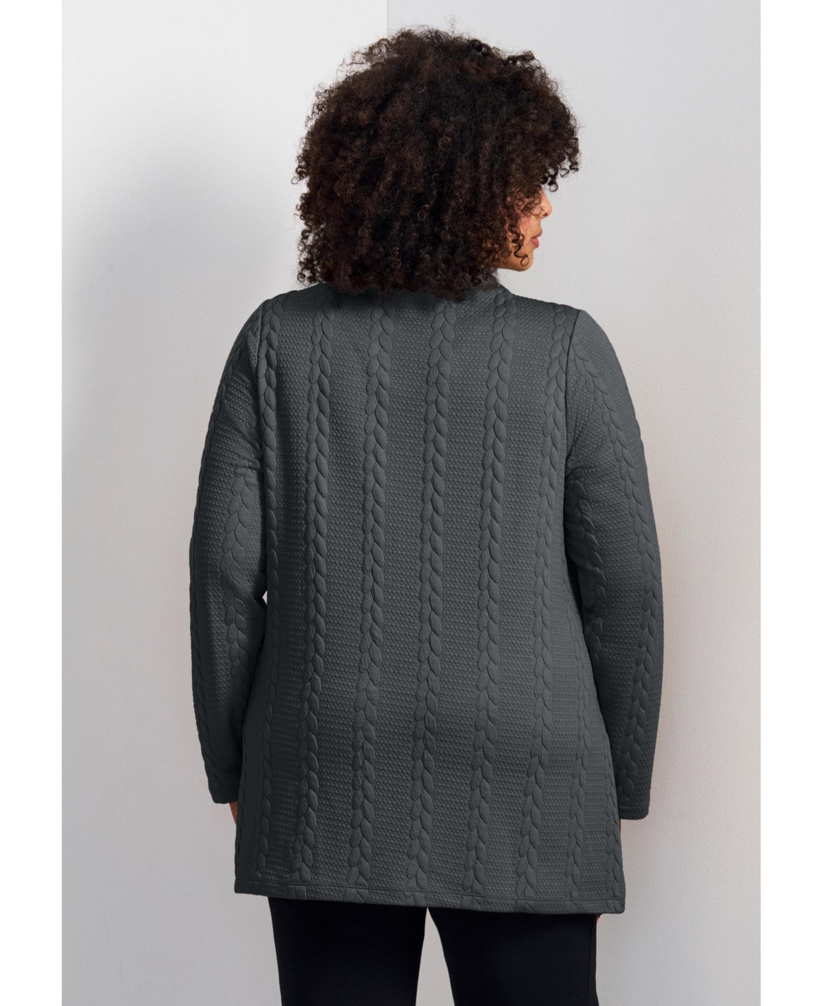 Avenue Women's Plus Emily Jacquard Texture Knit Tunic