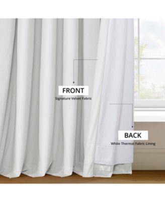 Primary White Grommet Signature Velvet Blackout Curtain