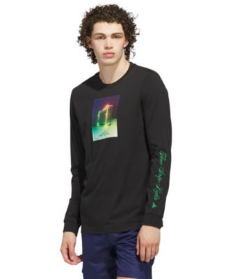 adidas - Men's 3-Stripes Lights Graphic Long-Sleeve T-Shirt