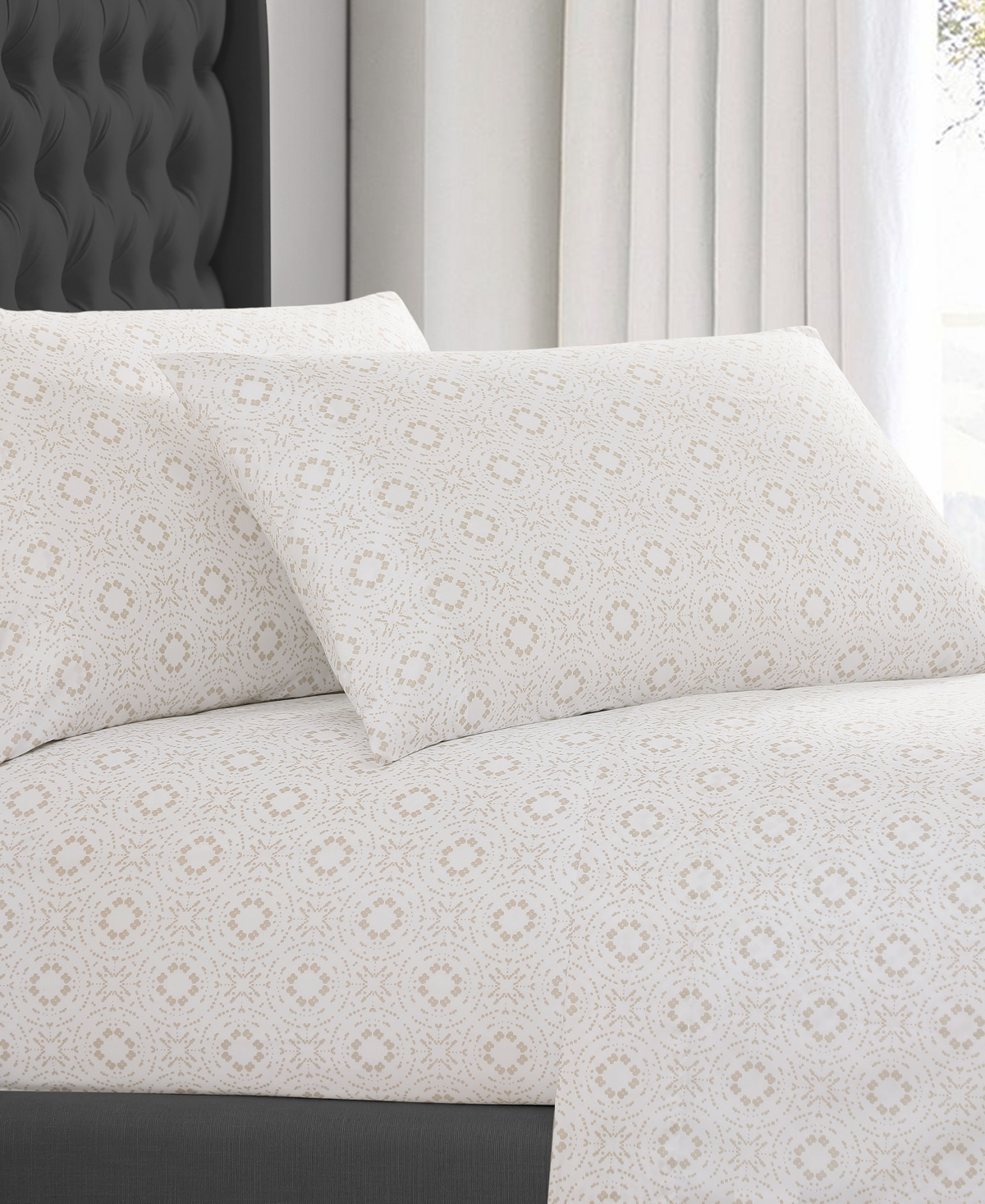 Elle Decor Printed 4-pc. Sheet Set, Twin In Gray