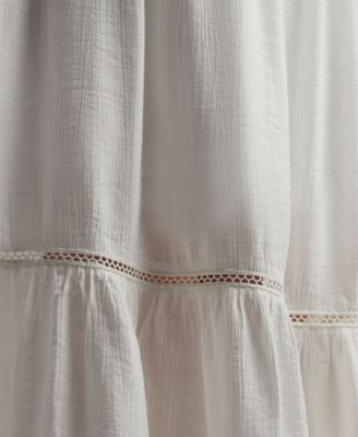 Juniors' Solid Crinkle A-Line Skirt