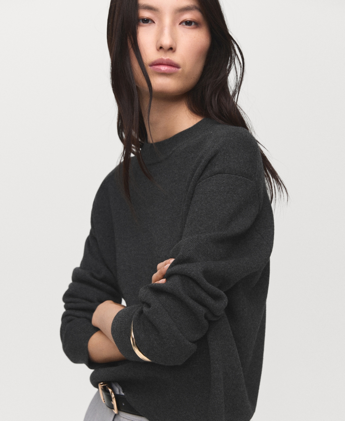 Mango Women's Knitted Wool Blend Sweater