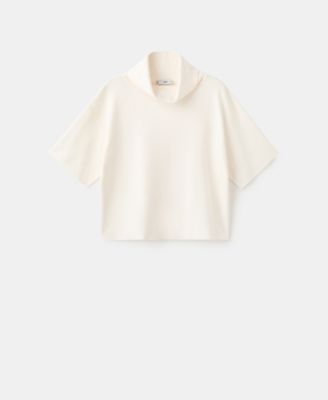 Women's Short-Sleeved Turtleneck Sweater