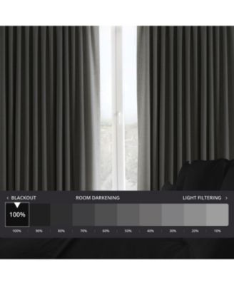 Extra Wide Performance Linen Hotel Blackout Curtain