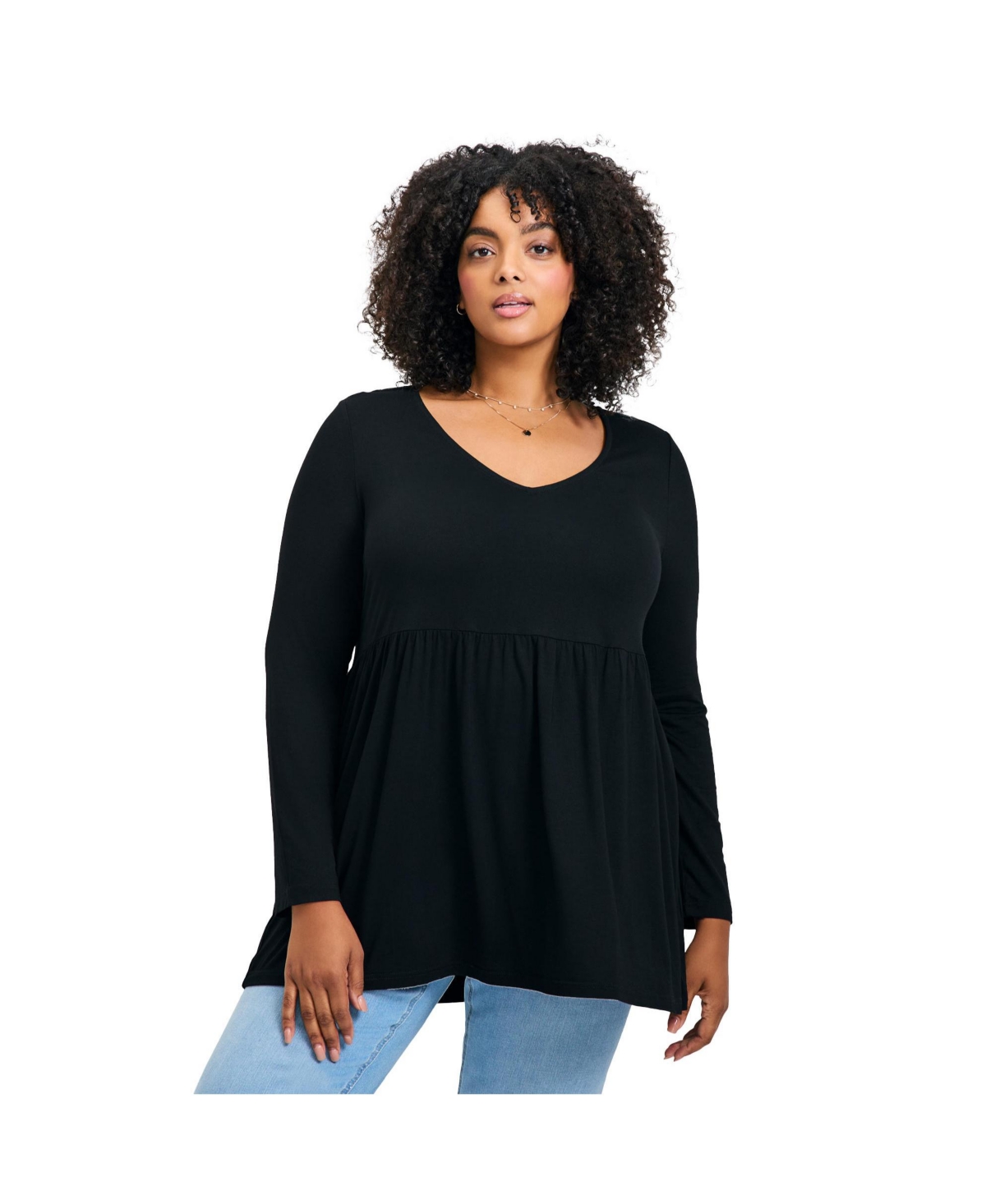 Avenue Women's Plus Nylah Long Sleeve Tunic