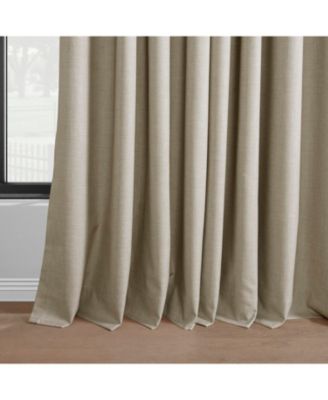 Light Beige Grommet Performance Linen Hotel Blackout Curtain