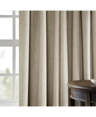 Light Beige Grommet Performance Linen Hotel Blackout Curtain
