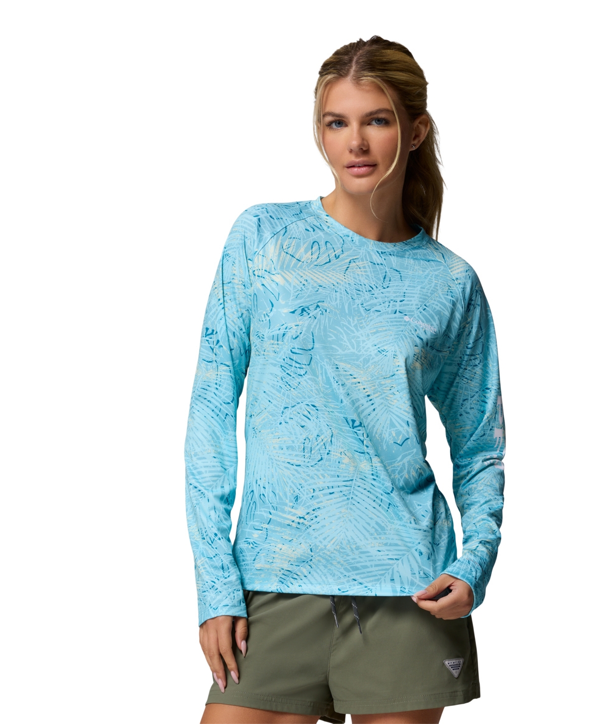 Columbia Women's Pfg Super Tidal Tee Omni-shade T-shirt In Blue
