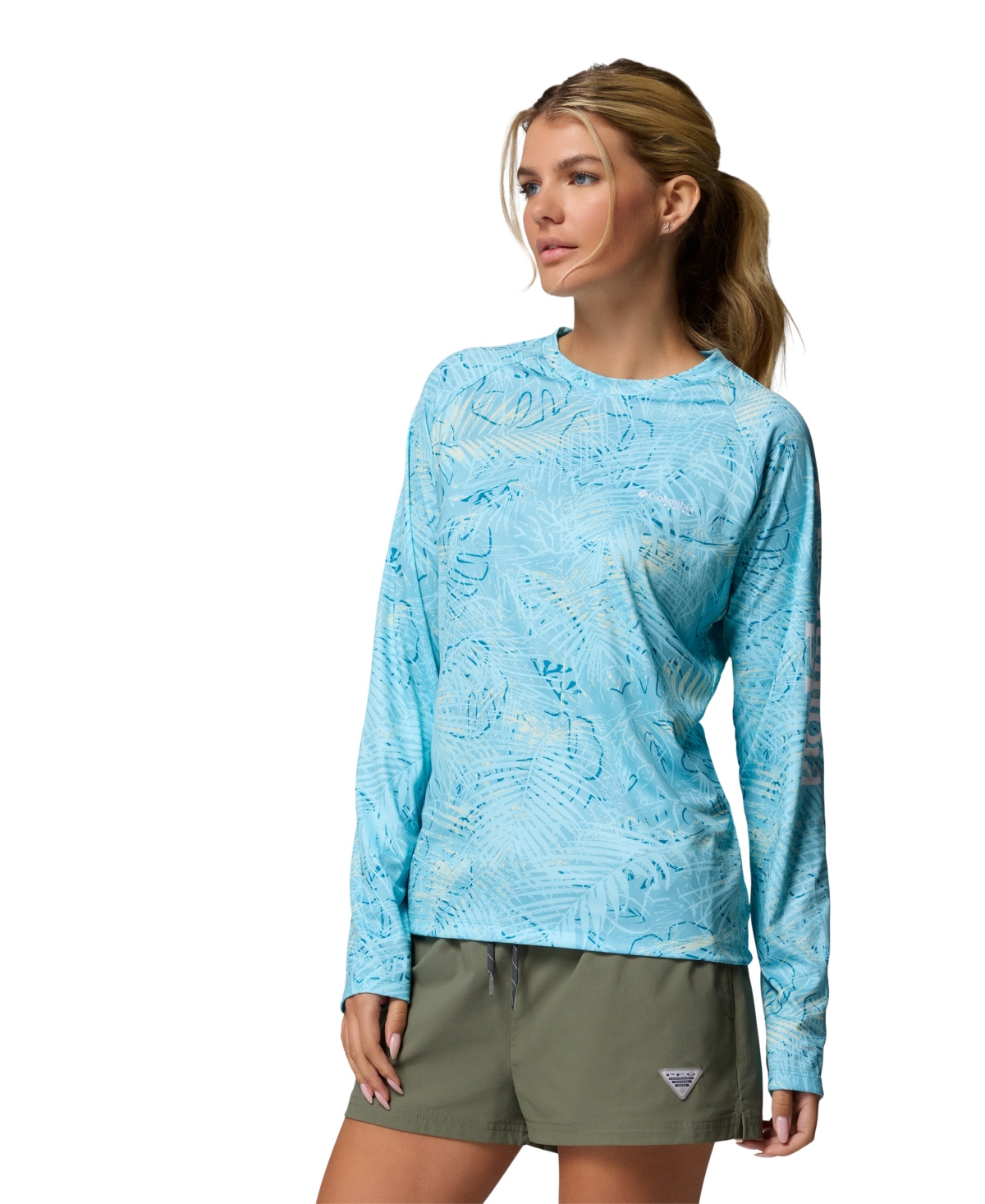 Columbia Women's Pfg Super Tidal Tee Omni-shade T-shirt In Blue