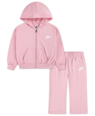 Nike - Girls 4-6X 2-Piece Full-Zip Hoodie and Flared Pants Set