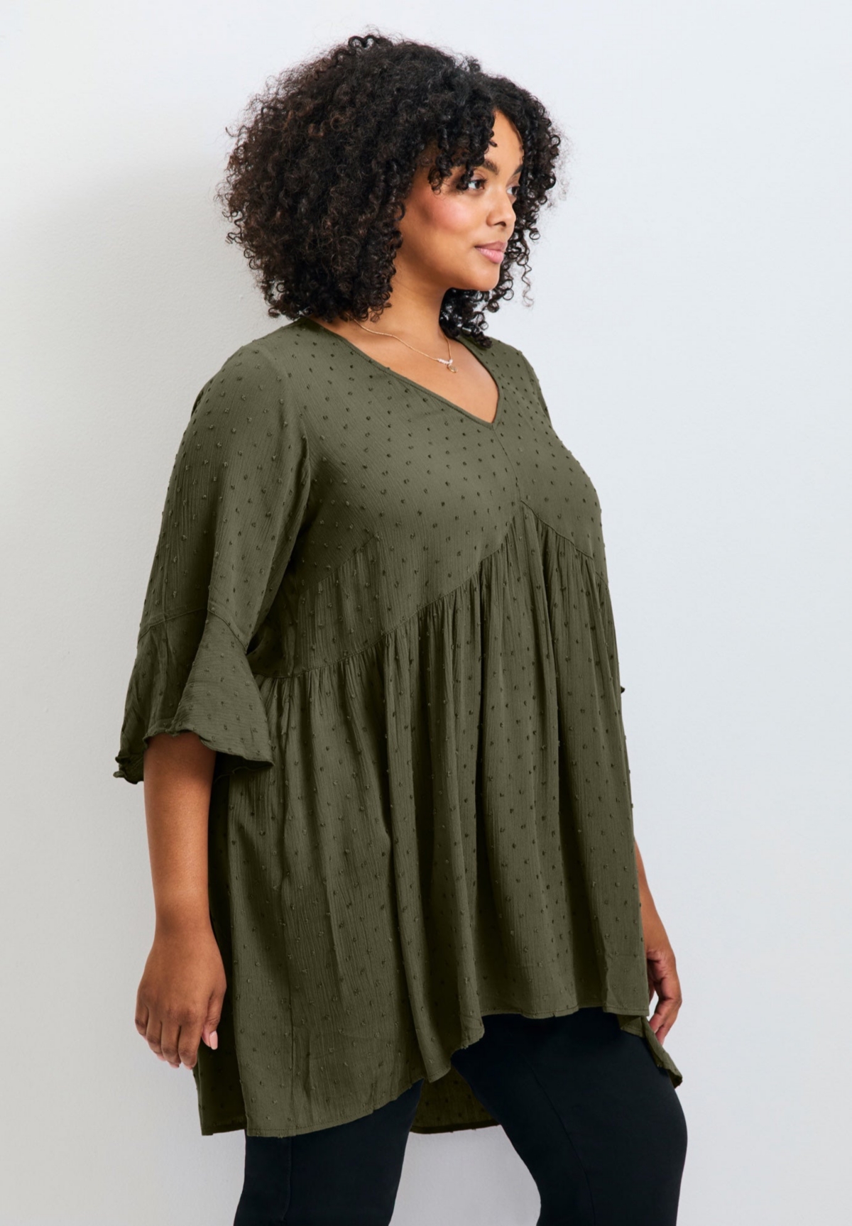 Avenue Women's Plus Veronica Dobby Tunic