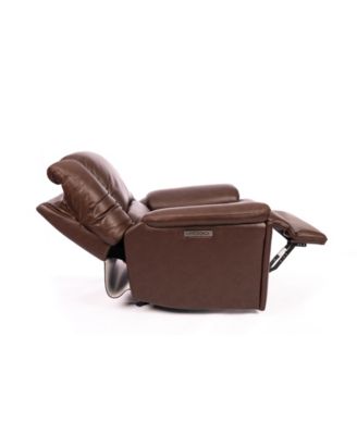 44" Leather Preston Power Gliding Recliner with Power Headrest Lumbar