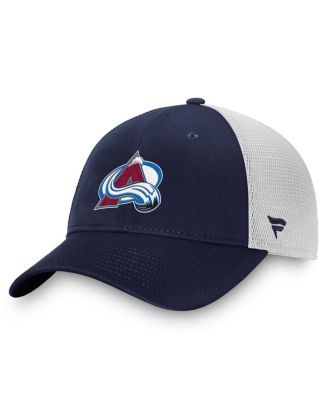 Men's Navy/White Colorado Avalanche Core Primary Logo Trucker Adjustable Hat