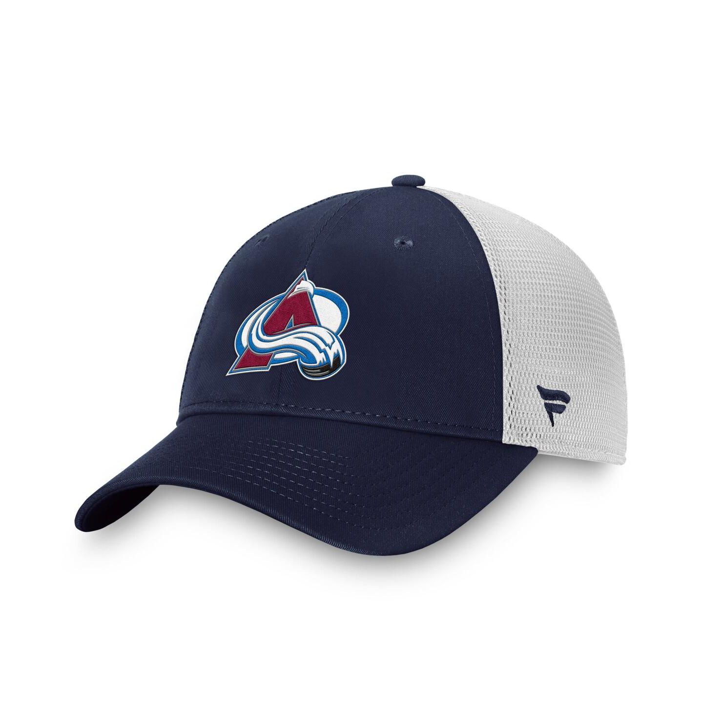Мужская кепка Fanatics Navy/White Colorado Avalanche Core Primary Logo Trucker Adjustable Hat — фото 1
