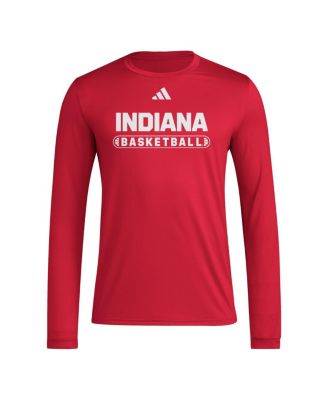 Men's Crimson Indiana Hoosiers On-Court Pregame Long Sleeve T-Shirt