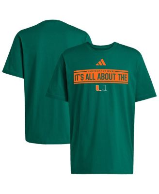 adidas - Men's Green Miami Hurricanes Locker Slogan Pre-Game T-Shirt