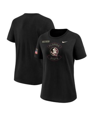 Nike - Women's Black Florida State Seminoles 2025 Military Appreciation Dri-FIT T-Shirt