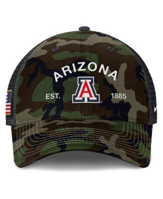 Men's Camo Arizona Wildcats 2025 Military Appreciation Rise Adjustable Trucker Hat