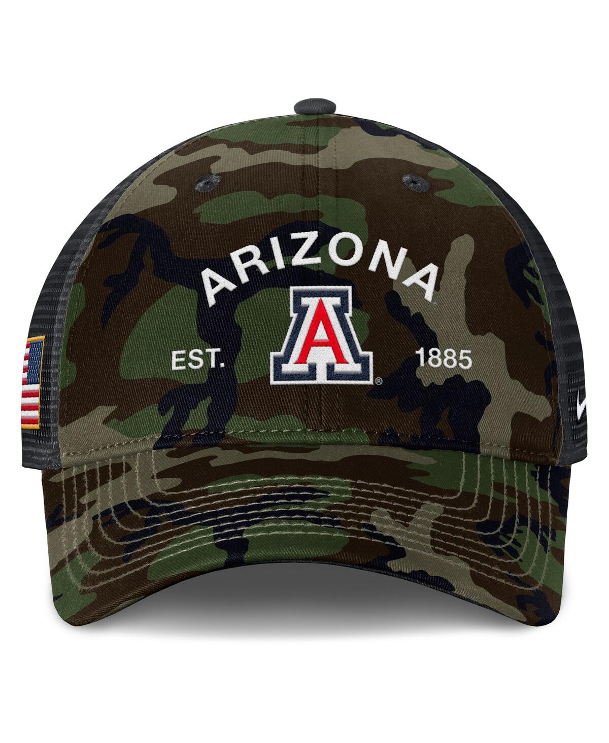 Nike Men's Camo Arizona Wildcats 2025 Military Appreciation Rise Adjustable Trucker Hat