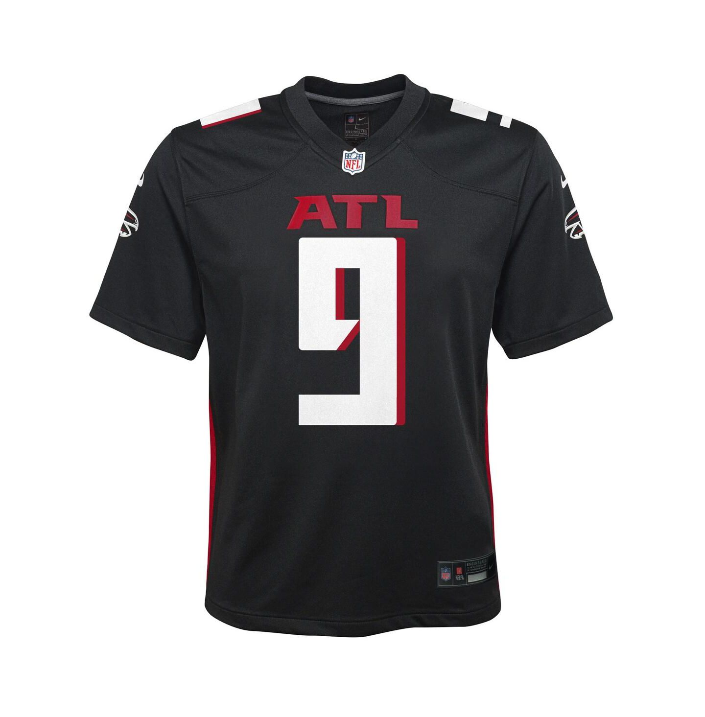 Детский топ Nike Michael Penix Jr. Black Atlanta Falcons Team Game Jersey — фото 2