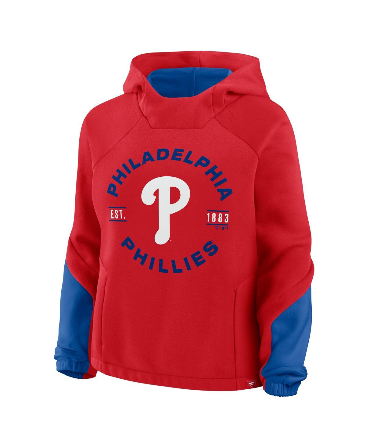 Fanatics Women's Red Philadelphia Phillies Oversized Time to Win Pullover Hoodie